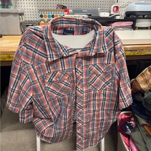 Wrangler Red and Blue Plaid Shirt
